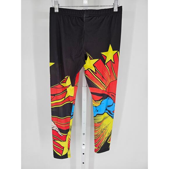 Superman Womens Sz M Compression Leggings DC Universe Comic Book Print - Picture 3 of 3